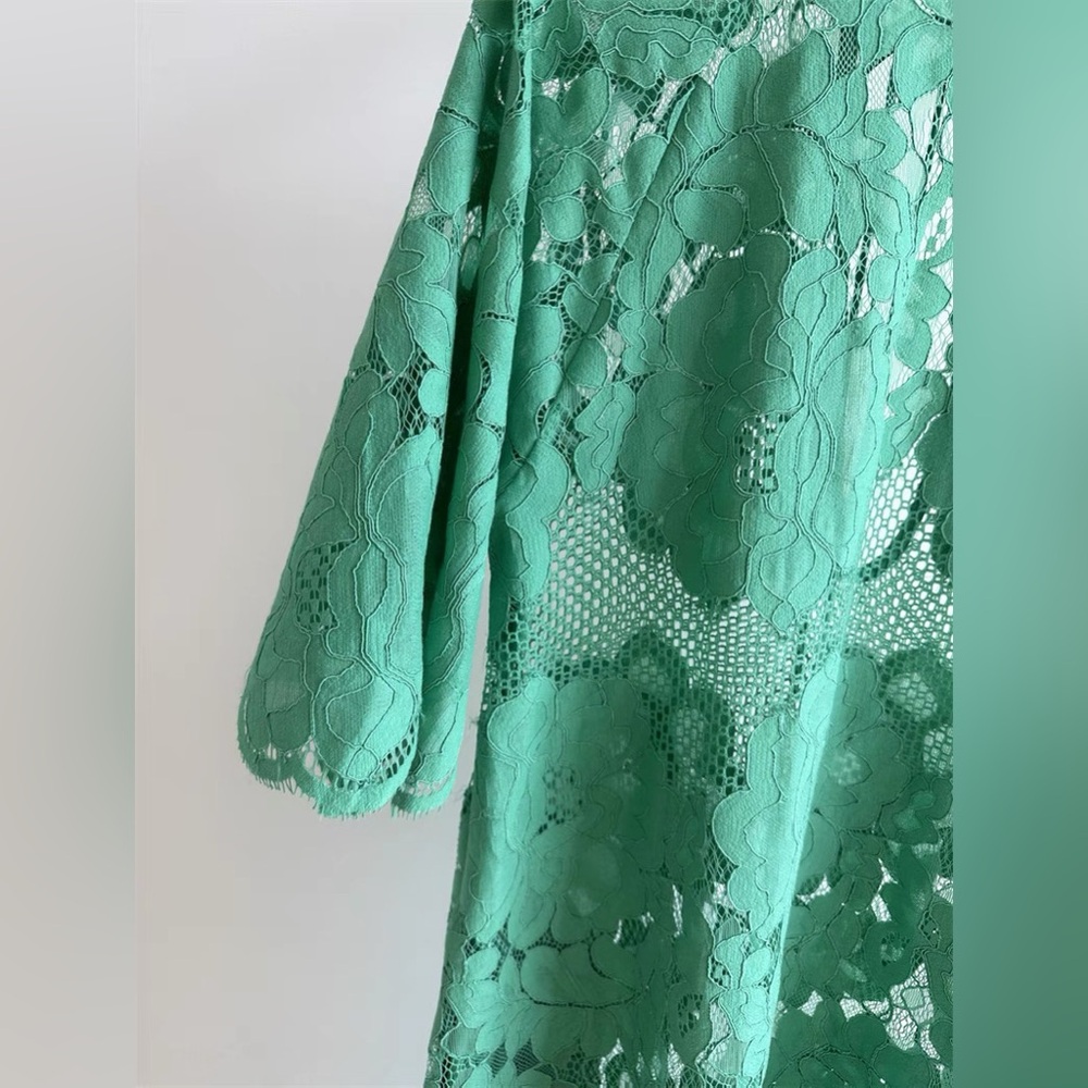 MR.LARKIN LOLA Dress.Green Lace Maxi Dress-XS - Picture 6 of 6